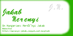 jakab merenyi business card